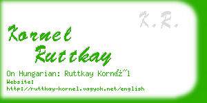 kornel ruttkay business card